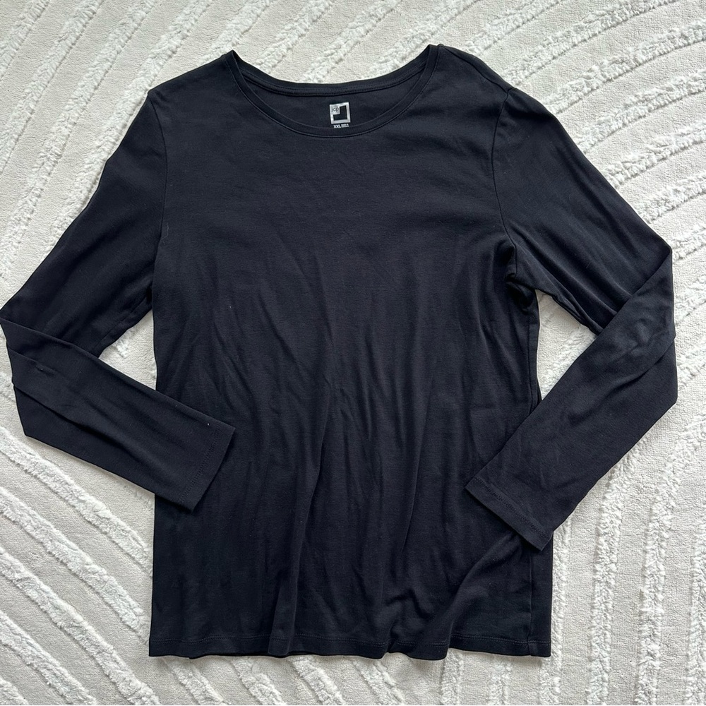 JCPenney | Black Long Sleeve Top